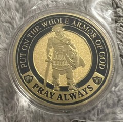 1Pc Commemorative Collection Coin “Put on the Whole Armor of God”(Challenge Coin