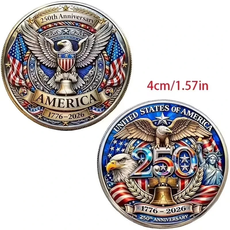 American 250th Anniversary Commemorative Coin in Plastic Case Free Shipping gallery