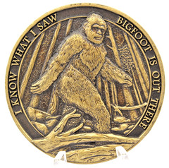 Bigfoot Sasquatch I Know What I Saw Challenge Coin 1.75″ Copper
