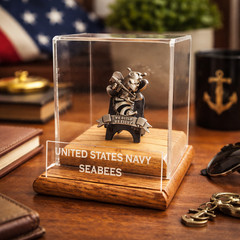 US Navy Seabees Challenge Coin Display w/ Coin Included 29
