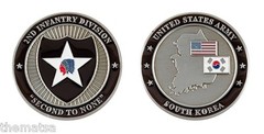 CAMP CASEY ARMY SOUTH KOREA 2ND INFANTRY DIVISION SECOND TO NONE CHALLENGE COIN