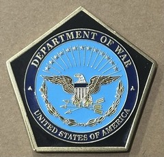 THE PENTAGON DEPARTMENT OF WAR CHALLENGE COIN UNITED STATES USA WASHINGTON DC