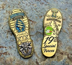 US Army 19th XIX Special Forces Airborne Soldier Beret Dagger Challenge Coin ODA