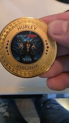 Large HURLEY VIRGINIA Challenge Coin Rebels Banned