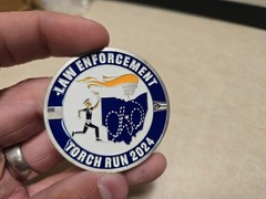 2024 LETR Special Olympics Law Enforcement Torch Run Challenge Coin Rare!