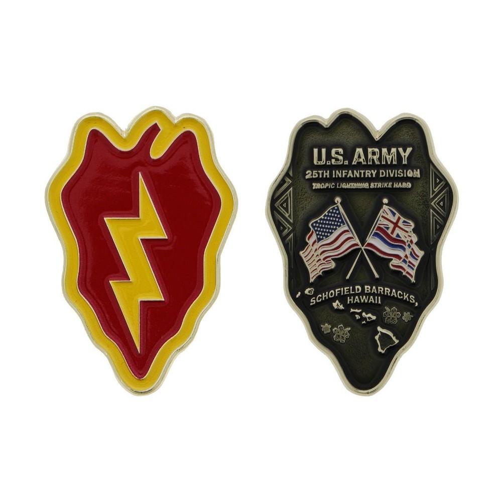 ARMY 25TH INFANTRY DIVISION SCHOFIELD BARRACKS HAWAII 2" CHALLENGE COIN