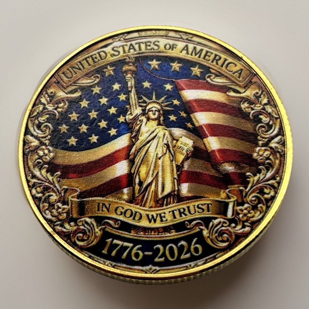 Liberty *250TH ANNIVERSARY USA* (2D Flat) 1776-2026 Commemorative Coin Medal