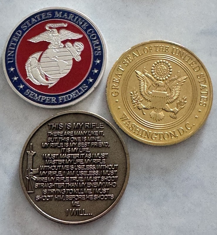 USMC United States Marine Corps Challenge Coin Set Of 3 gallery