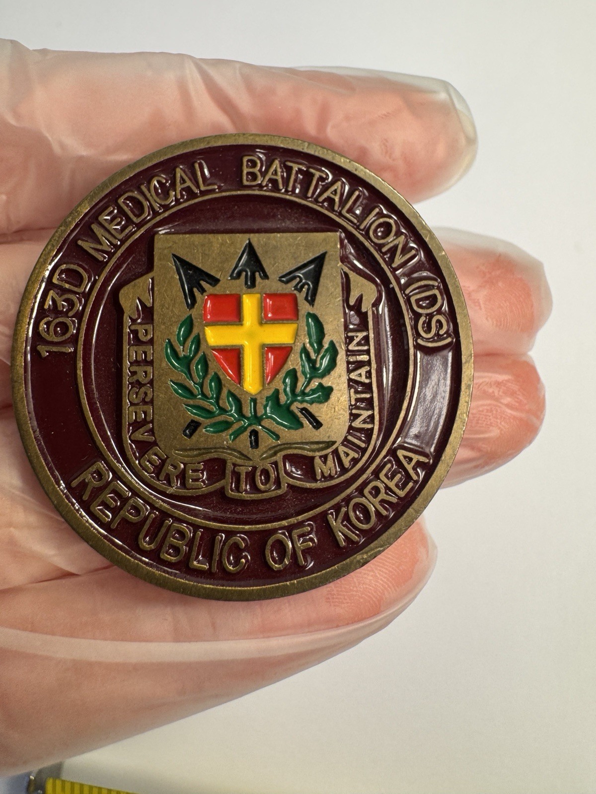 163d Medical Battalion Challenge Coin Republic of Korea Commander's Award US gallery