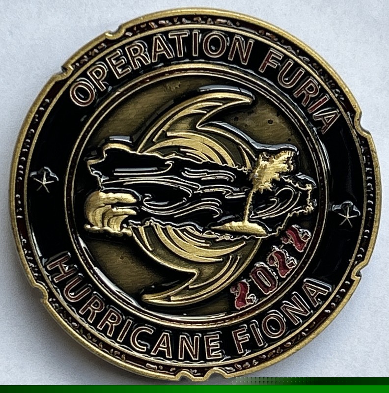 2022 NEW JERSEY STATE POLICE PUERTO RICO POLICIA HURRICANE RELIEF CHALLENGE COIN gallery
