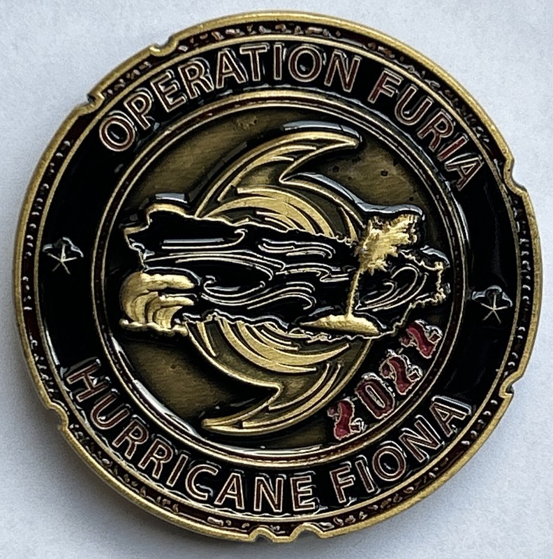 2022 NEW JERSEY STATE POLICE PUERTO RICO POLICIA HURRICANE RELIEF CHALLENGE COIN gallery