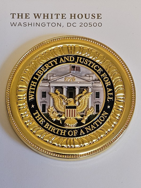 White House Coin. America 250th Years Anniversary Challenge Coin. gallery