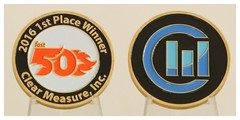 Clear Measure, Inc. 2016 Fast 50 1st Place Winner Challenge Coin 1#1