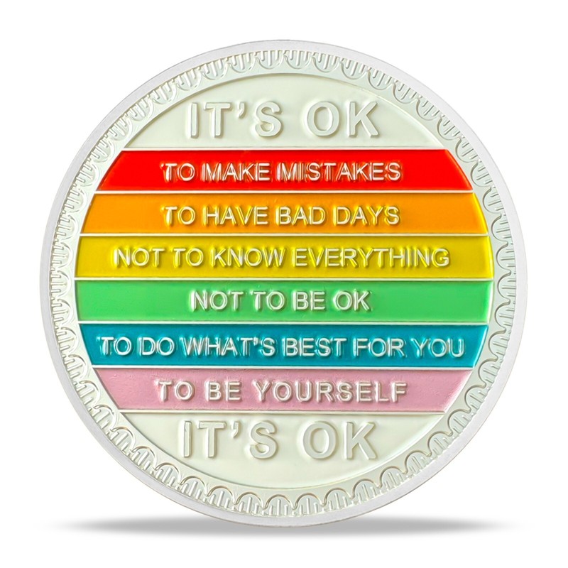 Funny Challenge Coin - Mental Health Matters - Motivational Coin With Mental gallery