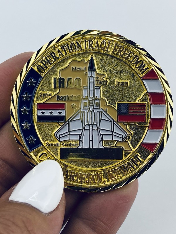 Operation Iraqi Freedom Camp Arifjan Kuwait Challenge Coin One Team Fight gallery
