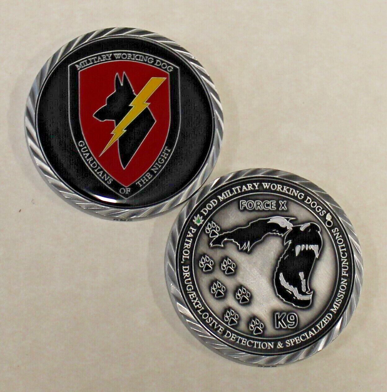 Military Working Dog K9 Handler Force X Challenge Coin gallery