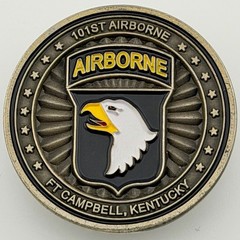 101st Airborne Division Challenge Coin Screaming Eagles Ft Campbell KY AIRBORNE