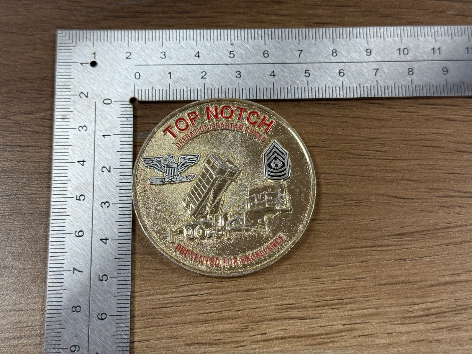 Top Notch Operation Spartan Shield Excellence Challenge Coin M#8 gallery
