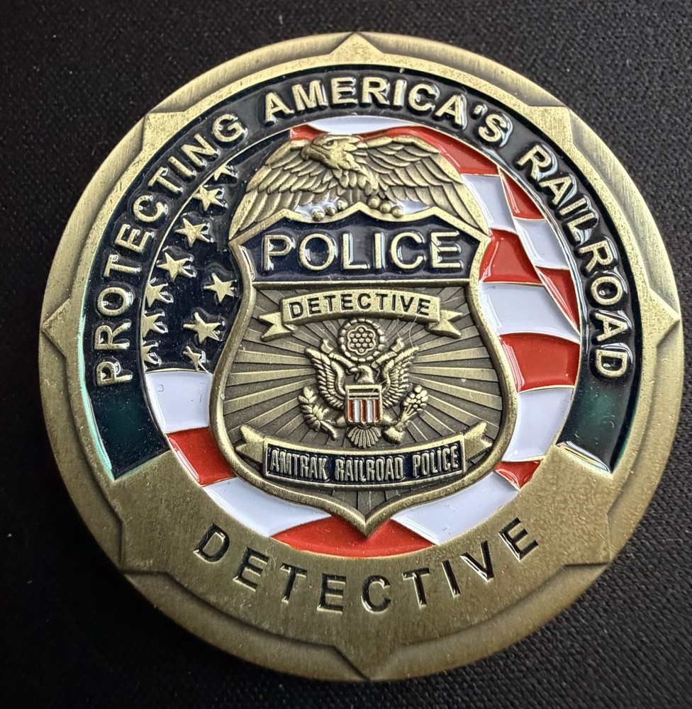 Amtrak Railroad Police Detective Challenge Coin