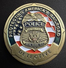 Amtrak Railroad Police Detective Challenge Coin