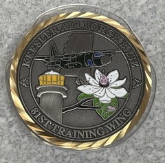 Coin – Keesler AFB MS Base Challenge Coin 81 Training Wing – Color- New W/ Case