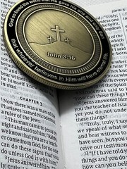 Christian Salvation John 3:16 Gospel Evangelism Chaplain Challenge Coin
