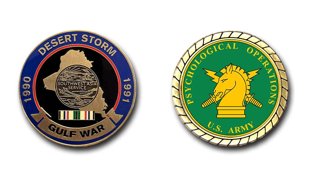 US Army Psychological Operations Desert Storm/Gulf War Challenge Coin