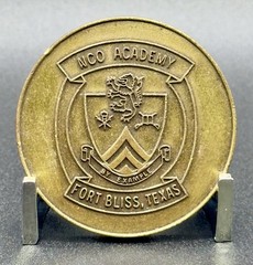 Vintage US Army NCO Academy Fort Bliss Texas “By Example” Challenge Coin