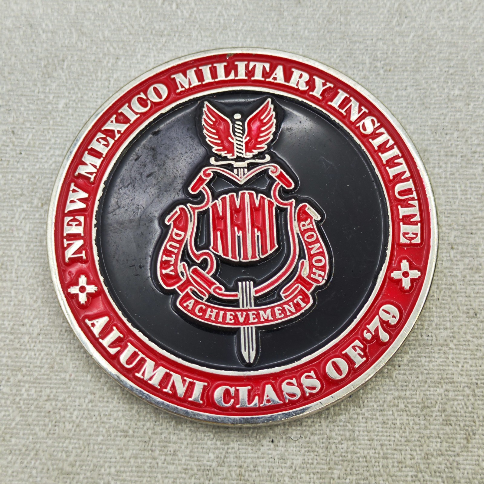 New Mexico Military Institute 1979 Alumni Roswell NMMI Challenge Coin gallery
