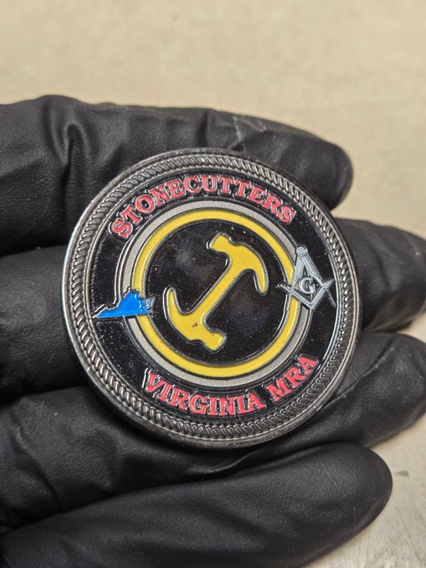 Widows Sons Stonecutters Challenge Coin Virginia MRA RARE gallery