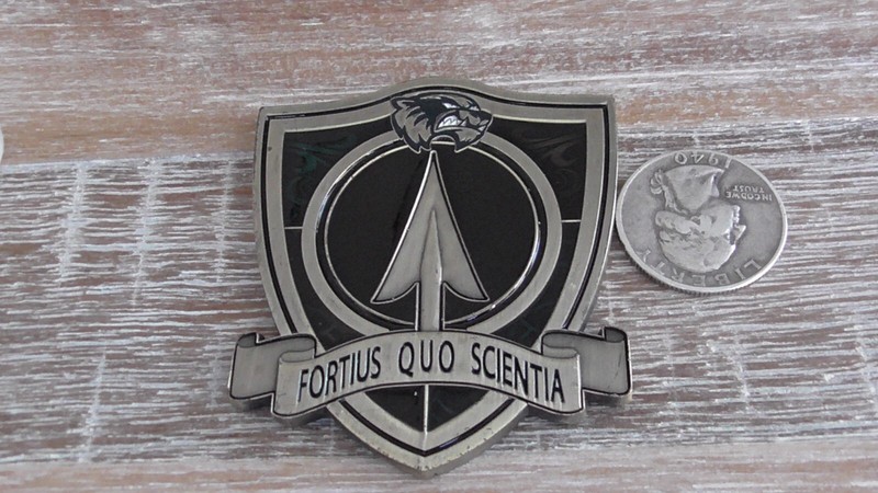 Unknown US Army ROTC Fortius Quo Scientia RAIDERS Challenge Coin #970X gallery