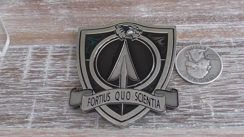Unknown US Army ROTC Fortius Quo Scientia RAIDERS Challenge Coin #970X gallery