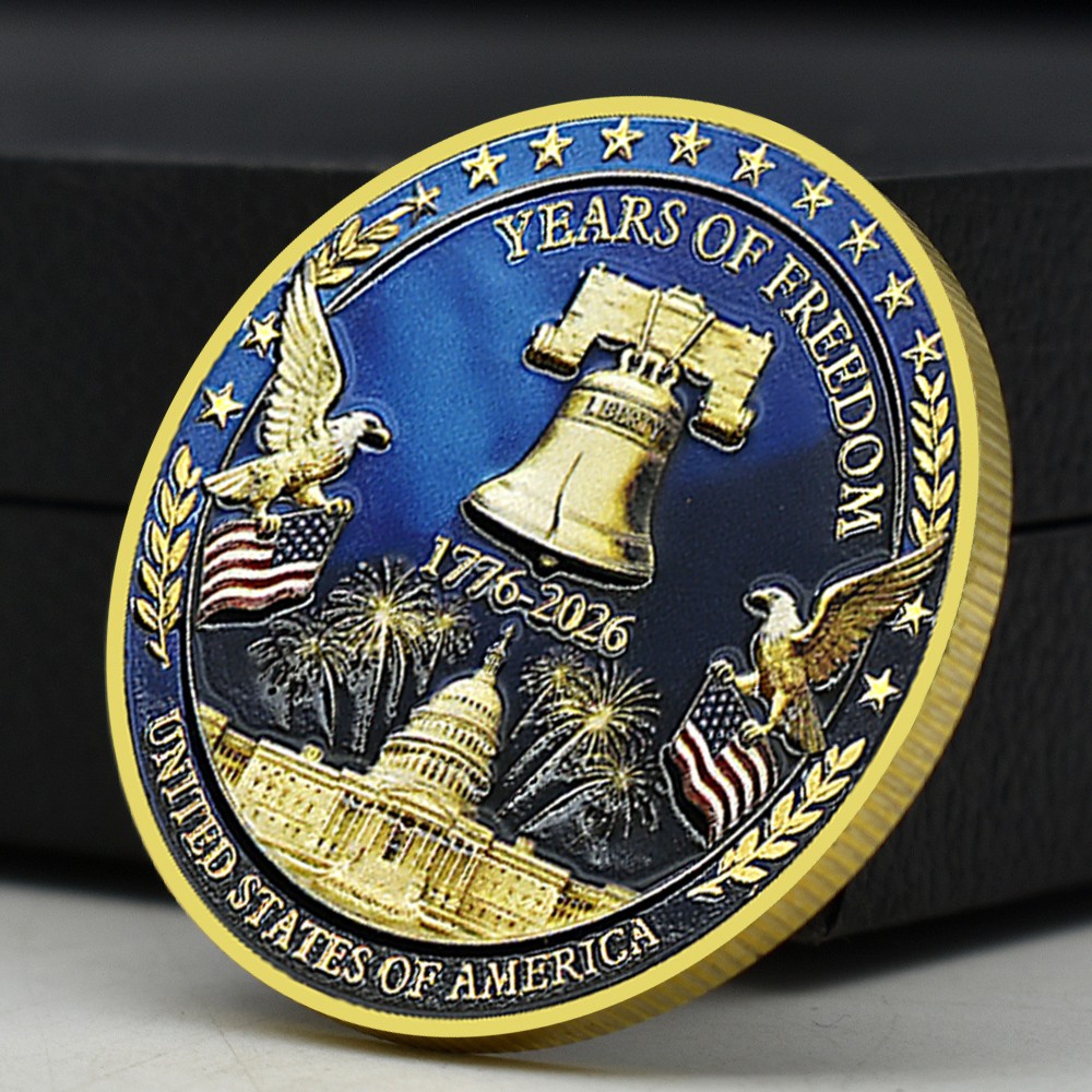 USA 250th Anniversary 1776-2026 Commemorative Coin Liberty Bell Eagle Medal gallery