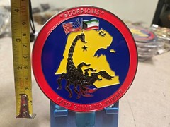 LARGE 4″ Scorpions Camp Buehring Kuwait Challenge Coin Base Support Battalion