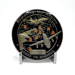 CHALLENGE COIN – Bombs On Baghdad Iraq “First Strike” 2003 F-15E F-117 Nighthawk