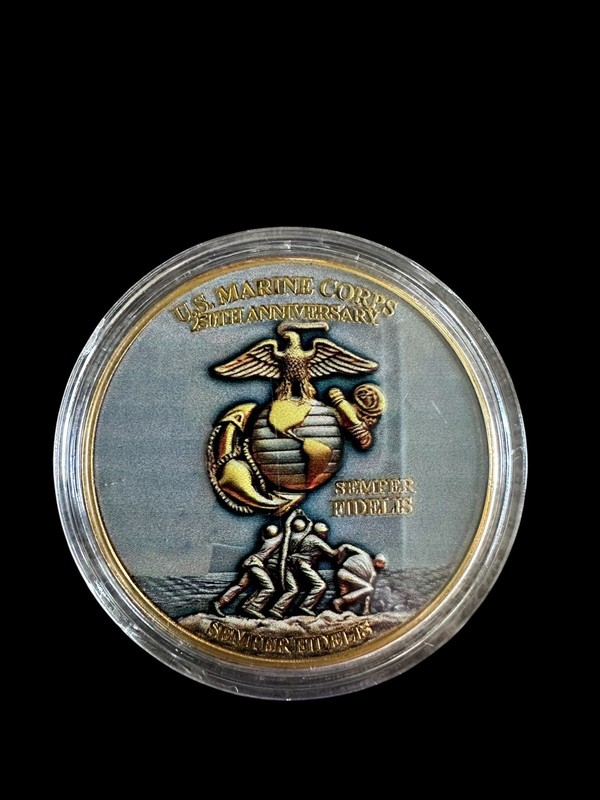 U.S. Marine Corps 250th Anniversary Challenge Coin Semper Fidelis Devil Dogs-New gallery