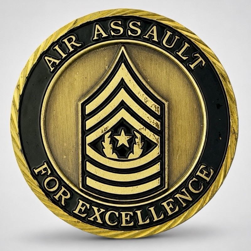 101st Airborne Division CSM Challenge Coin Air Assault Fort Campbell E-9 gallery