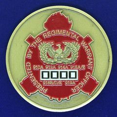 US Army Ordnance Corps The Regimental Warrant Officer Challenge Coin CV2