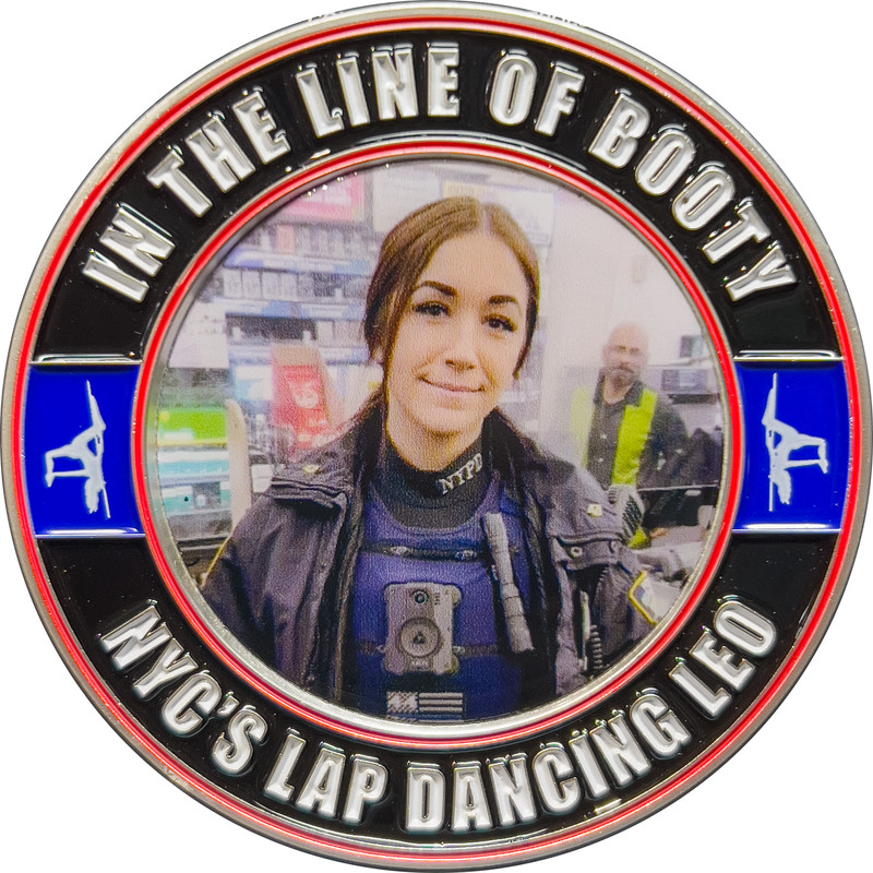 GL15-004 NYPD Lap Dance in the Line of Booty Police Challenge Coin gallery