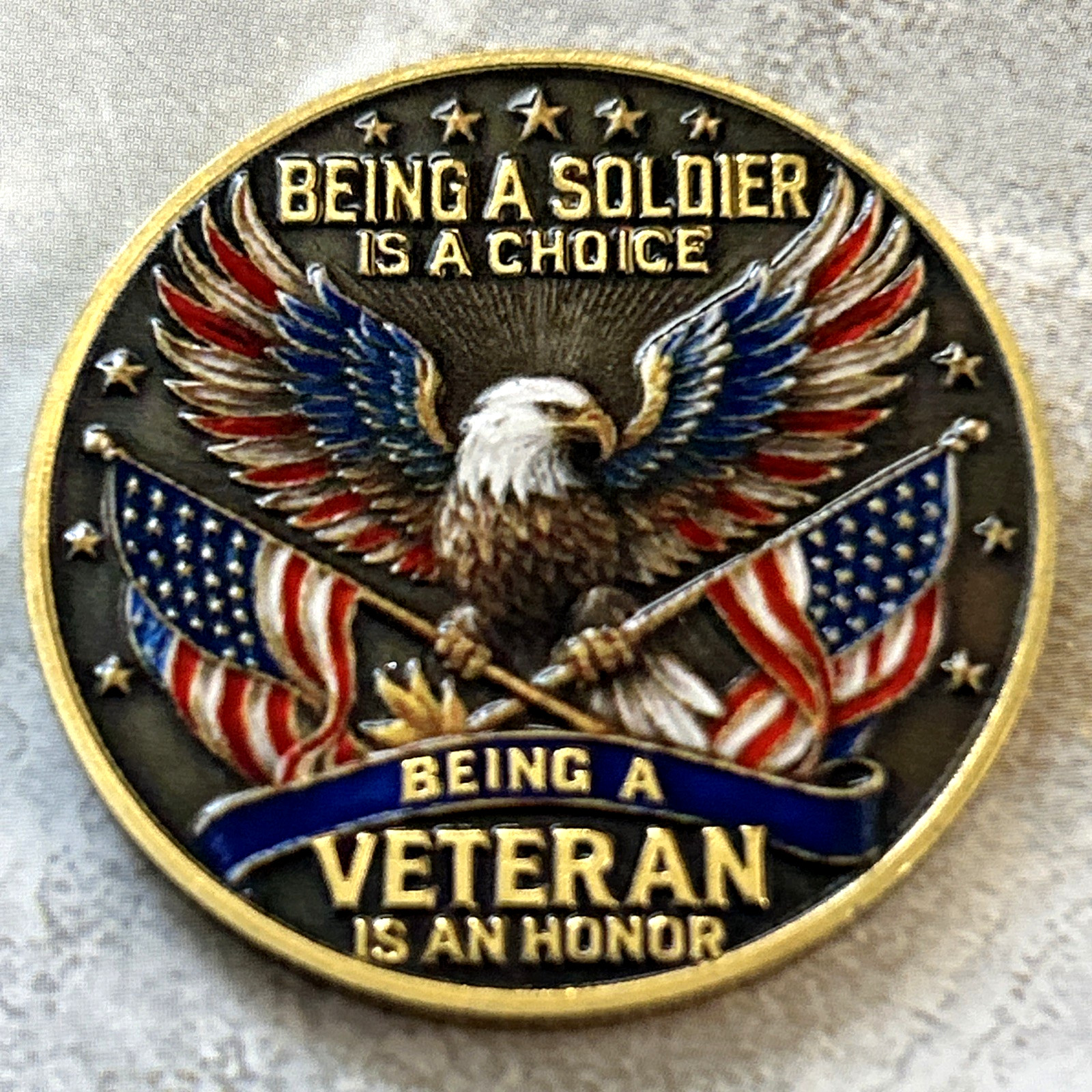 *US Military Veteran American Eagle* Commemorative Coin 250TH ANNIVERSARY gallery