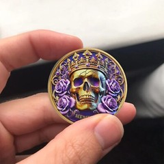 Skull Memento Mori Coin Memento Vivere Stoic Challenge Coin Death Gifts For Men