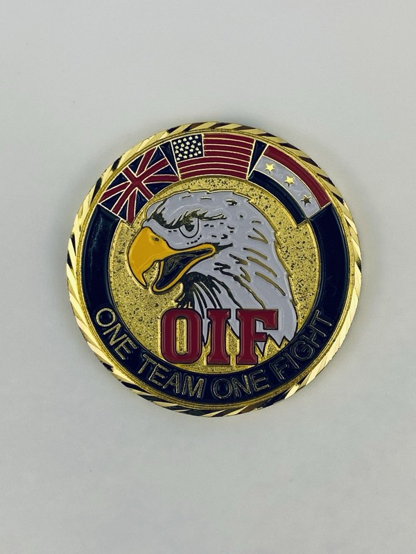 Operation Iraqi Freedom Camp Arifjan Kuwait Challenge Coin One Team Fight gallery