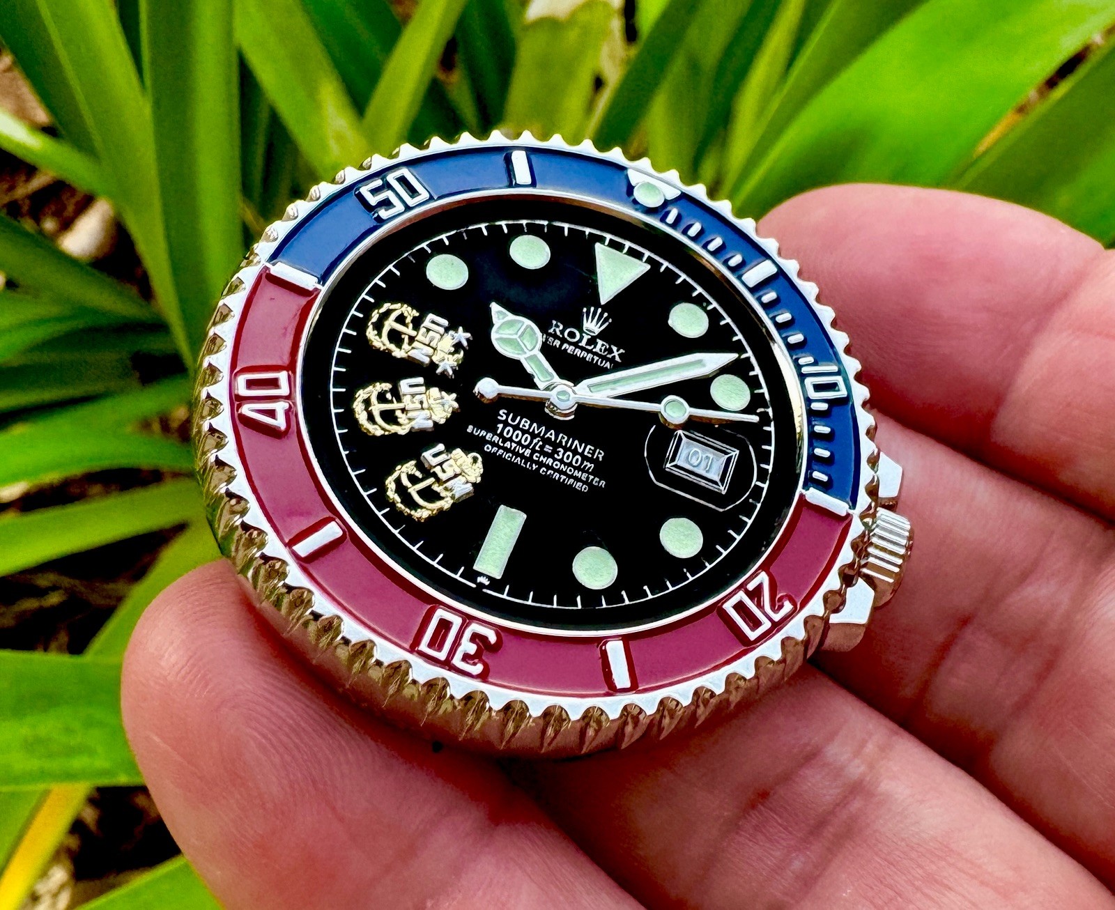 Navy Chief Seals Dive SUBMARINER Pepsi Watch GMT Challenge Coin NSW CPO DEVGRU gallery