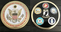 VETERAN COIN: ALL GAVE SOME. SOME GAVE ALL. 1.75″ DUAL GOLD/SILVER COIN