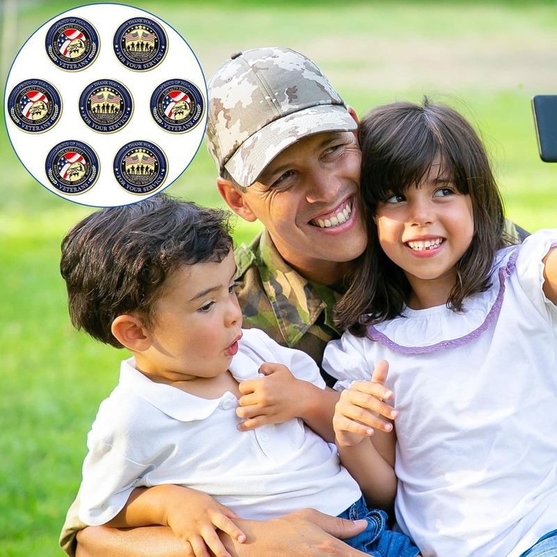 80 Pcs Military Challenge Coins Veterans Appreciation Gifts for Men Classic gallery