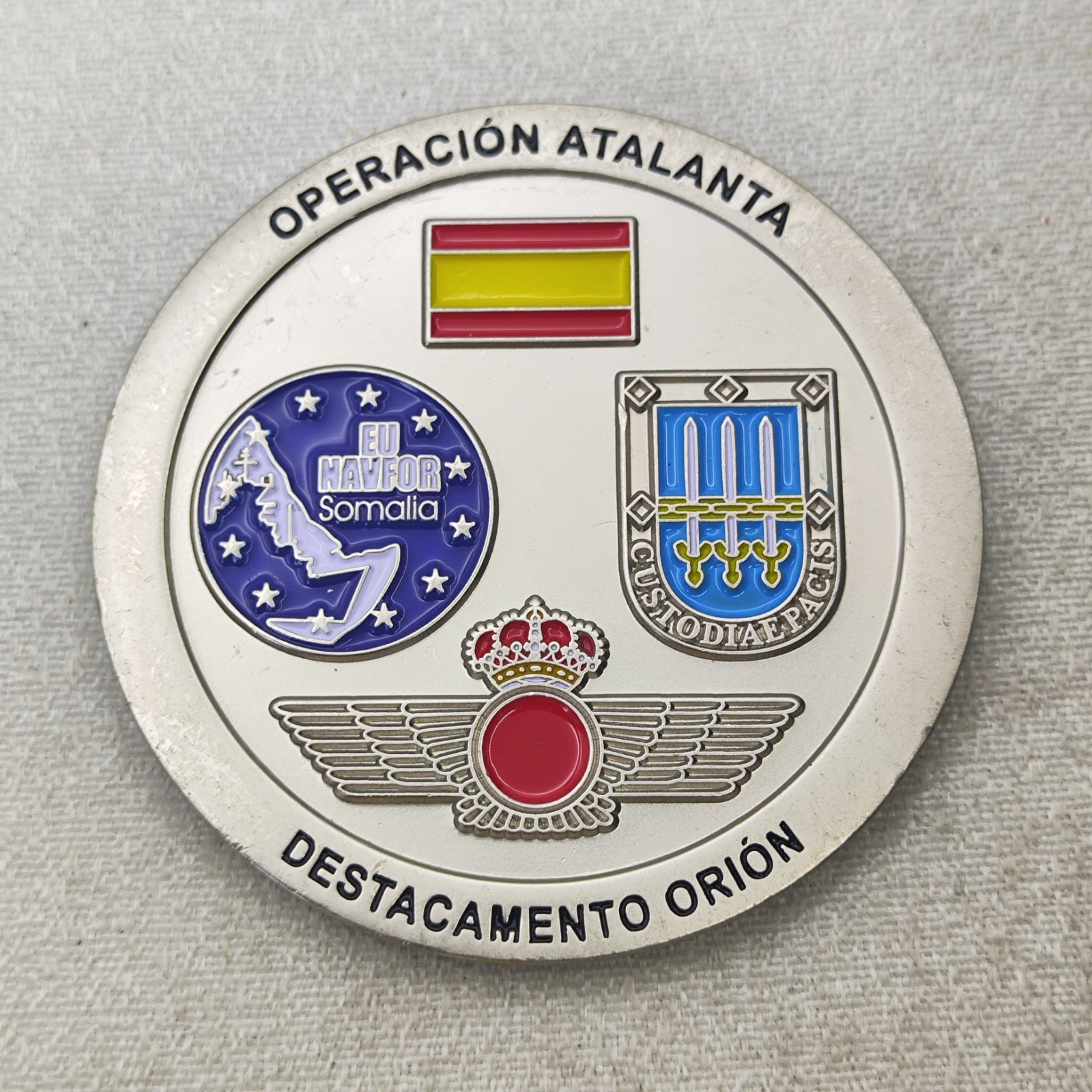 Spain Challenge Coin Operación Atalanta Eunavfor Somalia Orión Djibouti #2 gallery