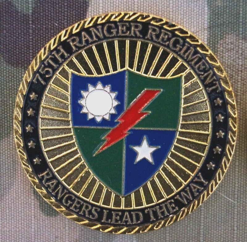Challenge Coin US Army 75th Ranger Regiment Lead the Way Gold Colored Hard Clear gallery