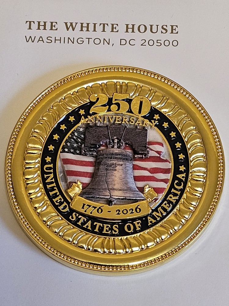 White House Coin. America 250th Years Anniversary Challenge Coin.