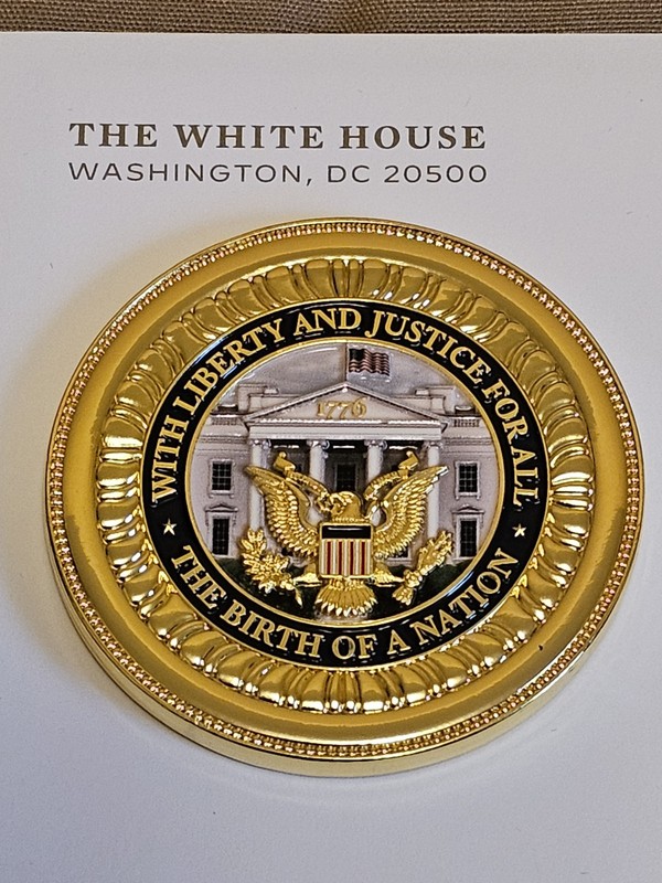 White House Coin. America 250th Years Anniversary Challenge Coin. gallery
