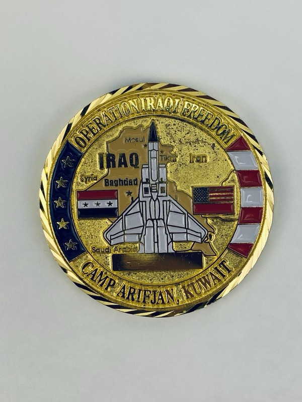 Operation Iraqi Freedom Camp Arifjan Kuwait Challenge Coin One Team Fight gallery